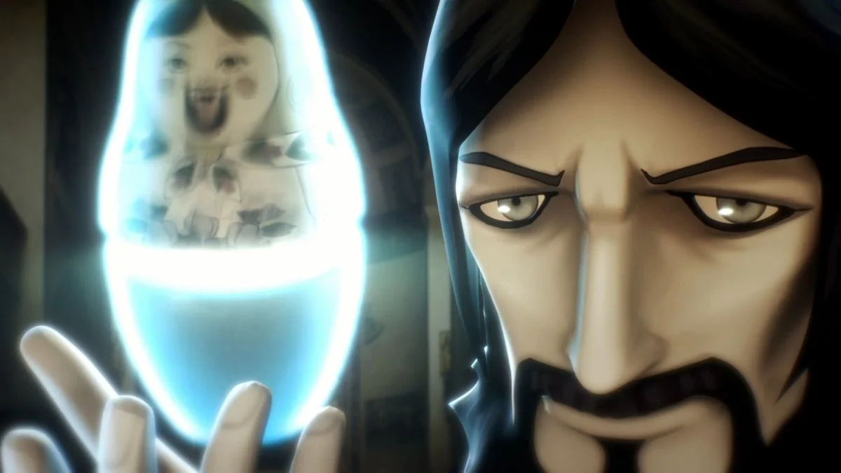 raidou-remastered-the-mystery-of-the-soulless-army-ein-frischer-blick-auf-die-vergangenheit_img_1 | etalongame.de Grigori Rasputin hält eine Matrjoschka in Raidou Remastered: The Mystery of the Soulless Army