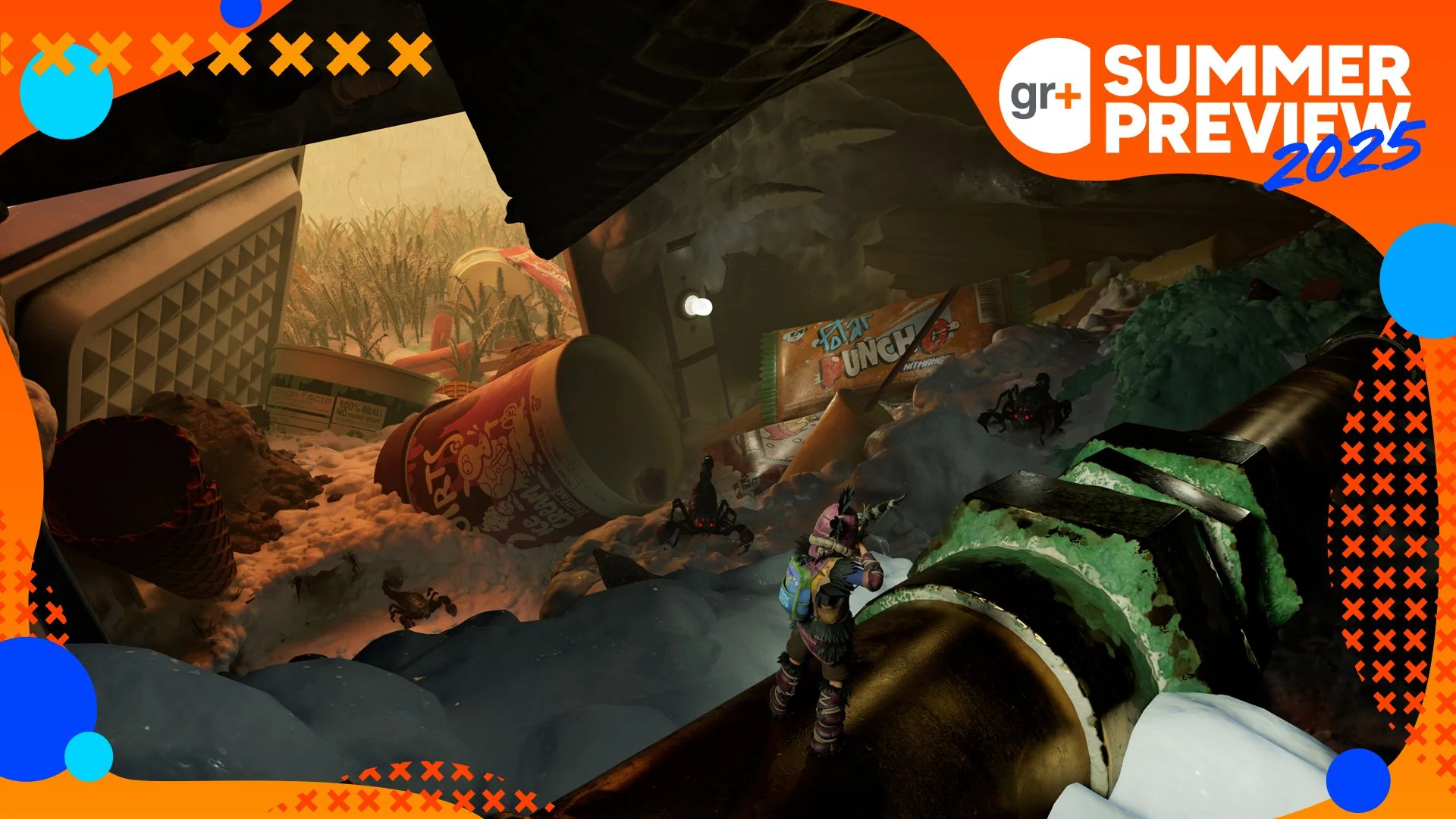rog-xbox-ally-x-ein-blick-auf-die-zukunft-der-xbox-hardware_img_14 | etalongame.de Grounded 2 Screenshot, das Spieler zeigt, die einen Eiswagen erkunden, mit Sommer-Vorschau 2025 Branding