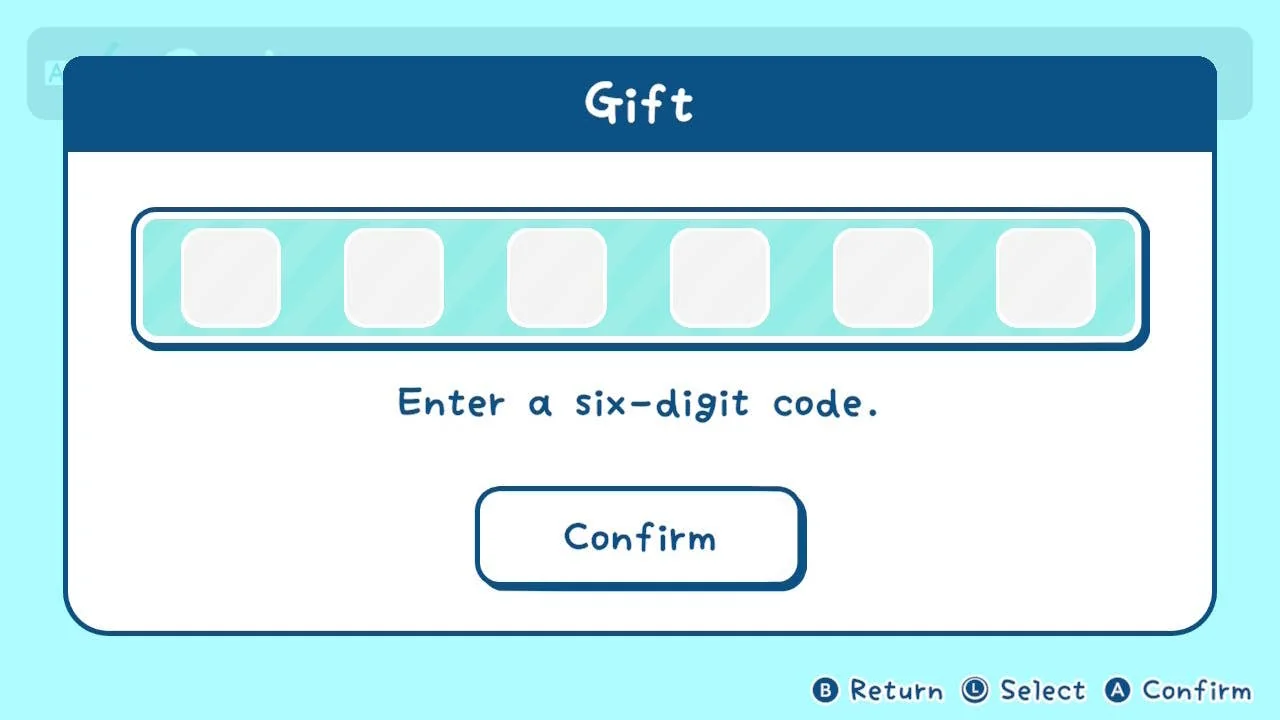 tamagotchi-plaza-alle-aktuellen-geschenkcodes-und-wie-man-sie-einlost_img_1 | etalongame.de Die Seite zum Eingeben von Geschenkcodes wird in Tamagotchi Plaza angezeigt