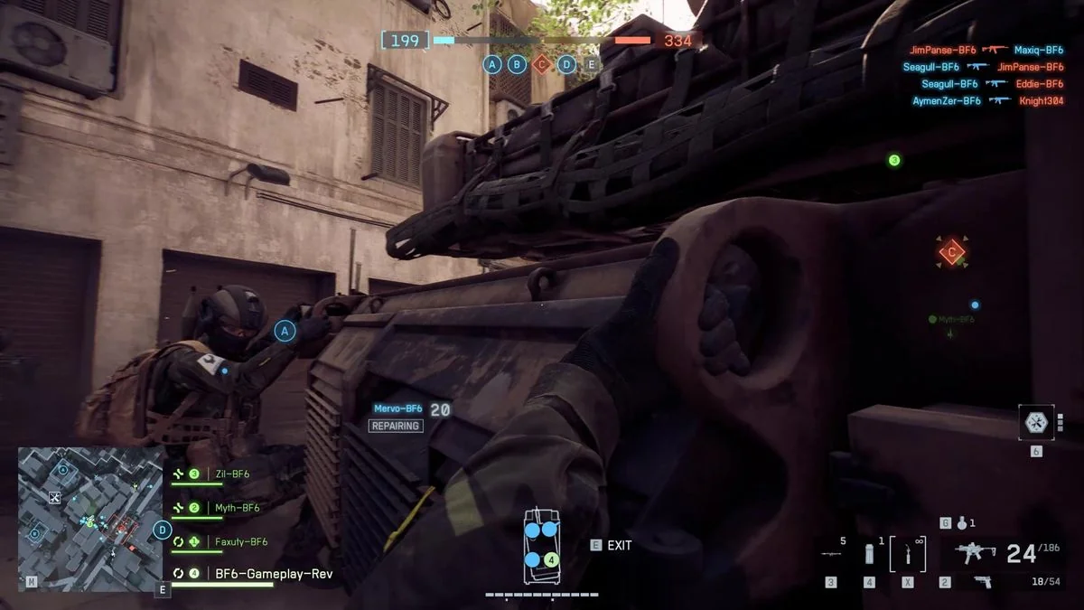 battlefield-6-eindrucke-vom-multiplayer-event-und-neue-features_img_3 | etalongame.de Reparieren eines gepanzerten Fahrzeugs in Battlefield 6