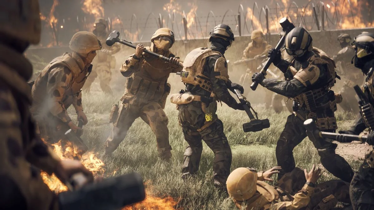 battlefield-6-eindrucke-vom-multiplayer-event-und-neue-features_img_5 | etalongame.de Zwei Armeen kämpfen nur mit Vorschlaghämmern in Battlefield 6