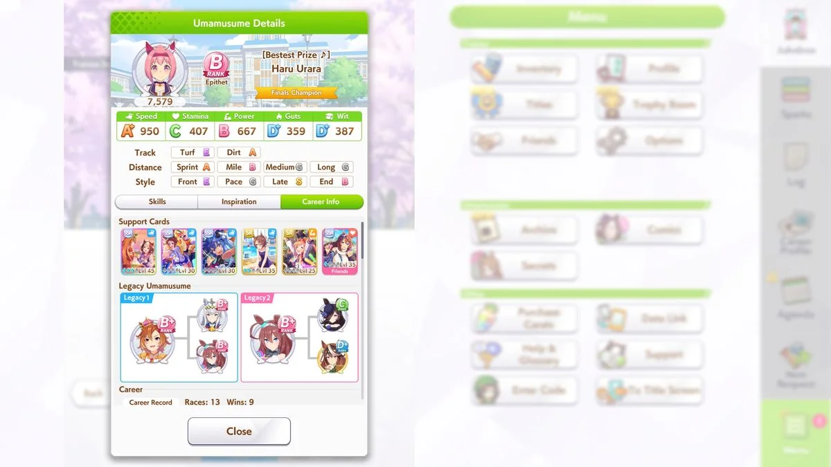 beste-umamusume-pretty-derby-builds-fur-den-rennsieg_img_0 | etalongame.de Umamusume: Pretty Derby Build-Strategien, die die Endwerte eines Pferdemädchens zeigen, das gerade die URA Finale Finals abgeschlossen hat.
