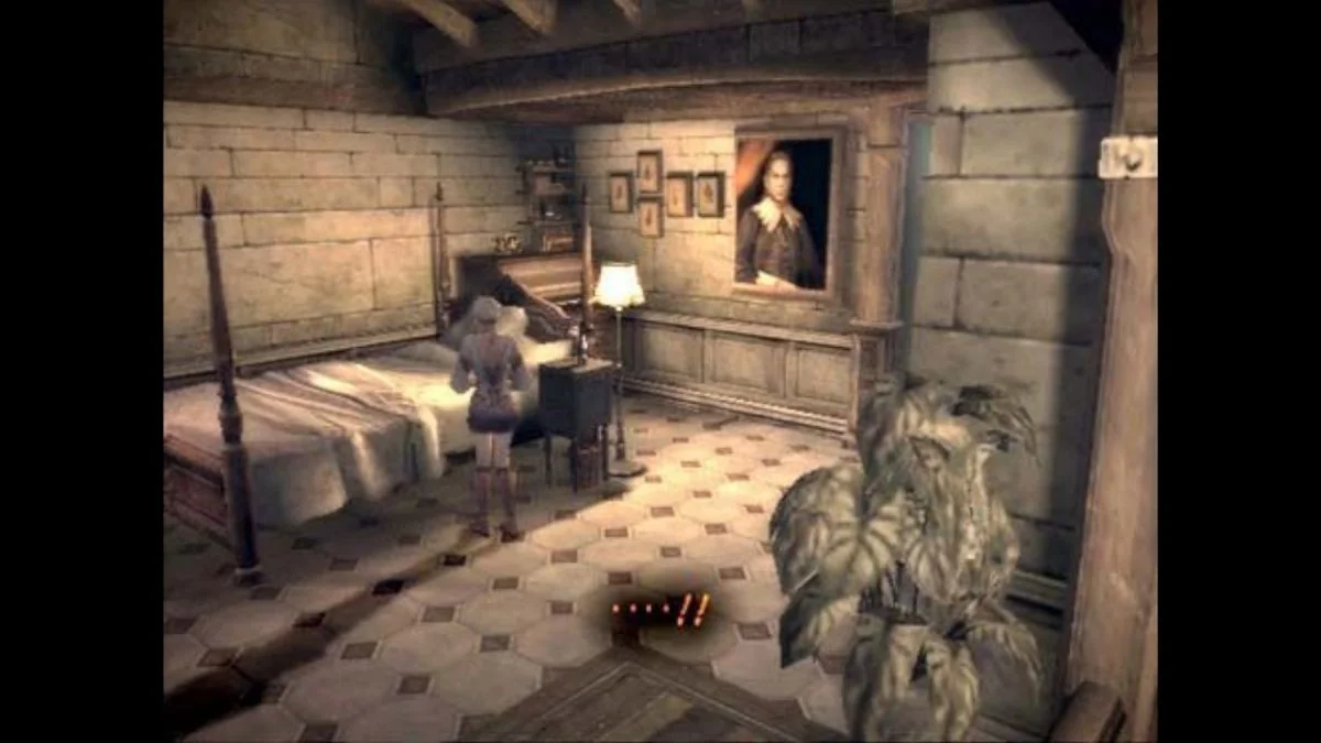 die-besten-japanischen-horrorspiele-eine-liste-der-gruseligsten-erlebnisse_img_14 | etalongame.de Alarmiert durch einen Verfolger in einem Schlafzimmer in Haunting Ground