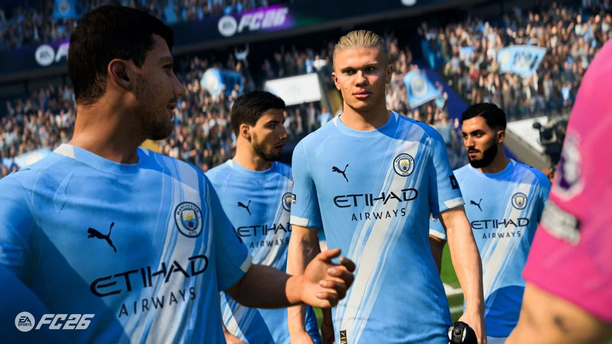 ea-sports-fc-26-ein-tiefer-einblick-in-die-neuerungen-und-verbesserungen_img_0 | etalongame.de Manchester City betritt das Spielfeld in EA Sports FC 26
