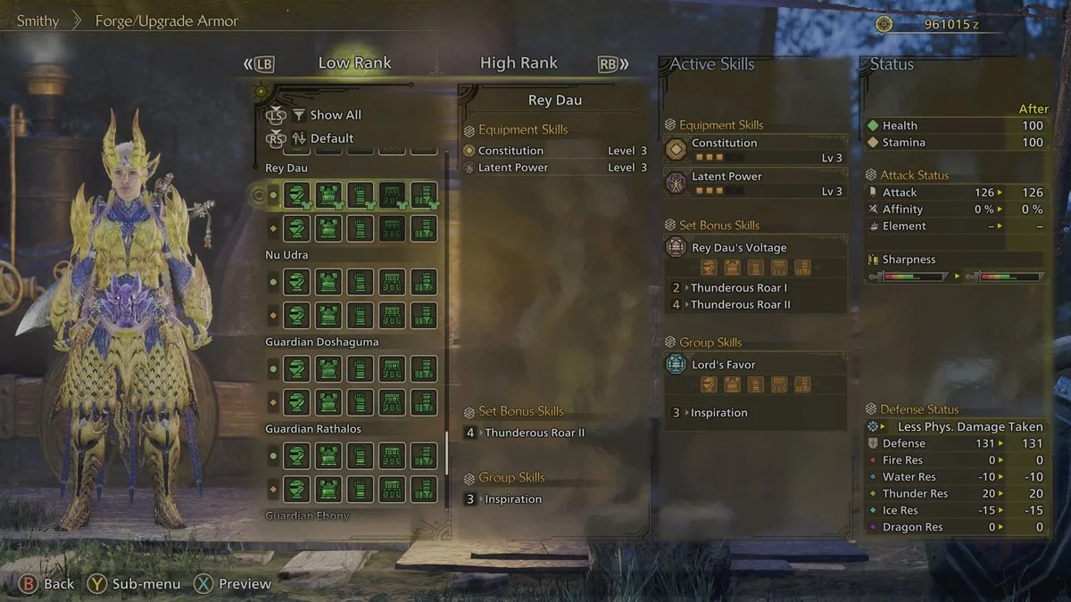 monster-hunter-wilds-die-besten-rustungen-fur-den-einstieg-und-niedrige-range_img_3 | etalongame.de Monster Hunter Wilds beste Rüstung - Rey Dau-Set