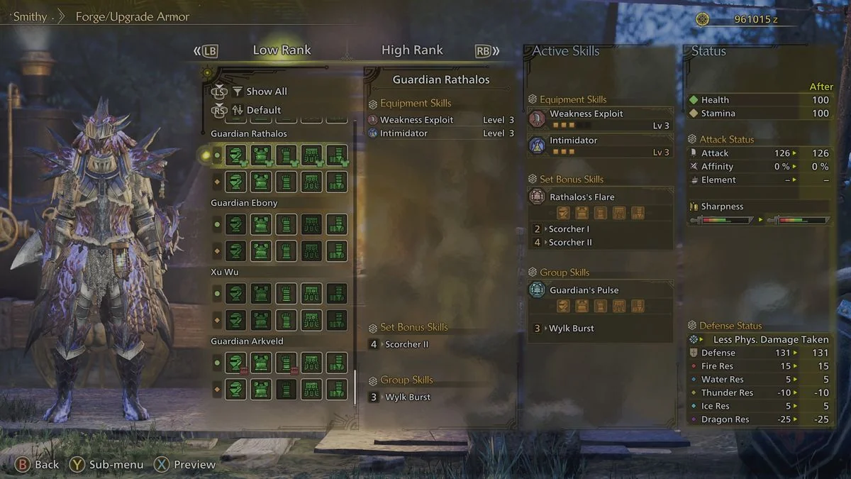 monster-hunter-wilds-die-besten-rustungen-fur-den-einstieg-und-niedrige-range_img_4 | etalongame.de Monster Hunter Wilds beste Rüstung - Wächter Rathalos-Set